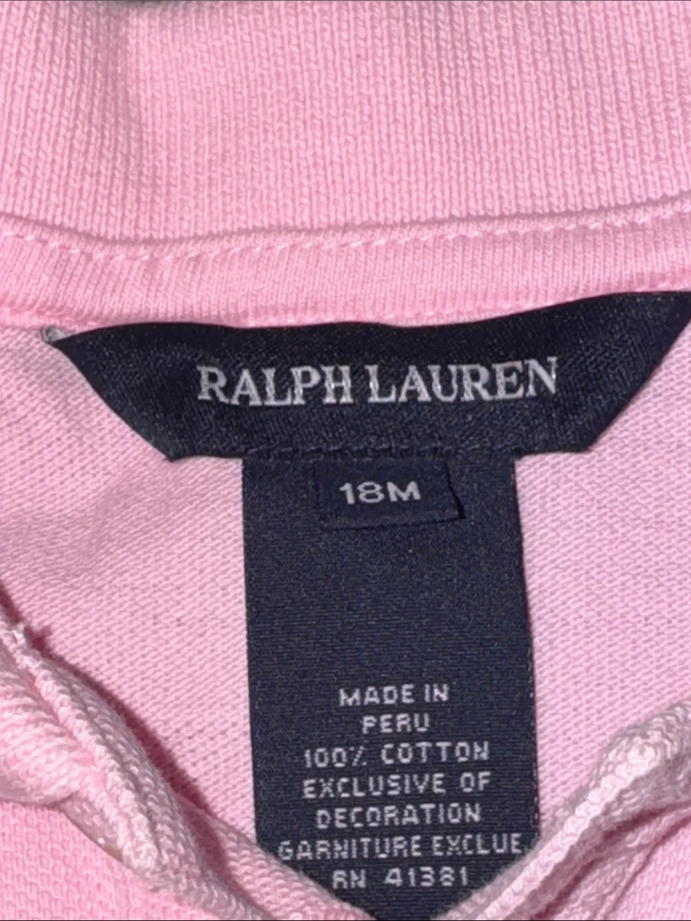 Ralph Lauren pink dress, baby girls, 18 months short sleeve collared outfit